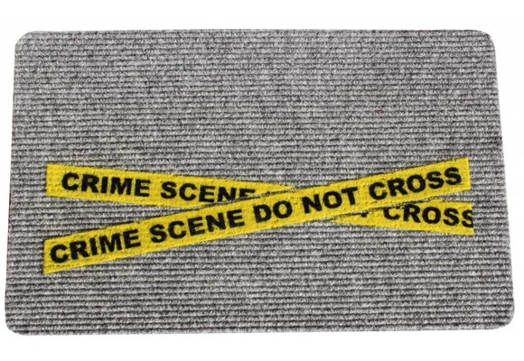 Naaldvilt deurmat Crime Scene 40 x 60 cm.