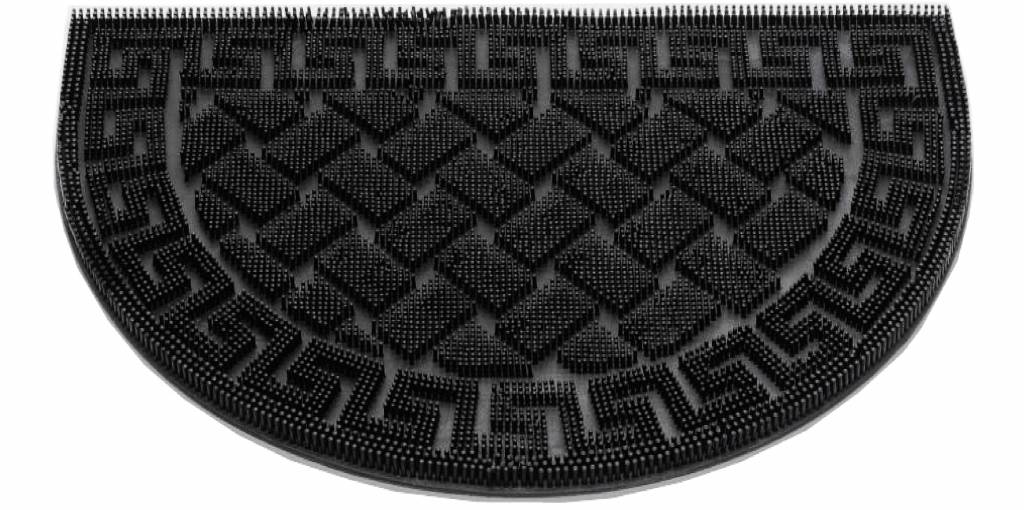 Rubber deurmat Wave Halfrond 40x60 cm.