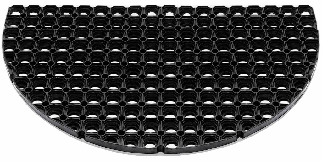 Rubber deurmat Domino halfrond 45 x 75 cm. dikte 23 mm. Rubber deurmat Domino halfrond 45 x 75 cm. dikte 23 mm.