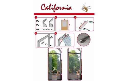 Horgordijn California 100x220 cm.  Zwart