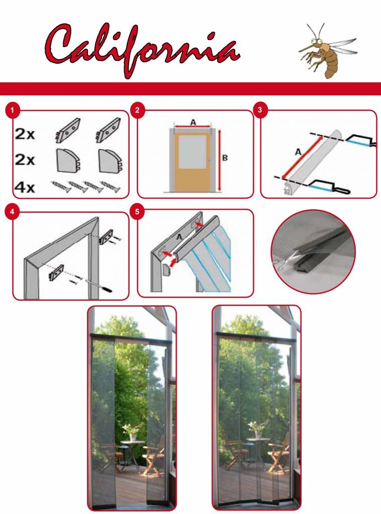 Horgordijn California 100x220 cm.  Zwart Horgordijn California 100x220 cm.  Zwart