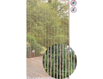 Deurgordijn Houtparels "Wood Naturel" 90x200 cm.