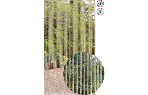 Deurgordijn Houtparels "Wood  Naturel" 90x200 cm.