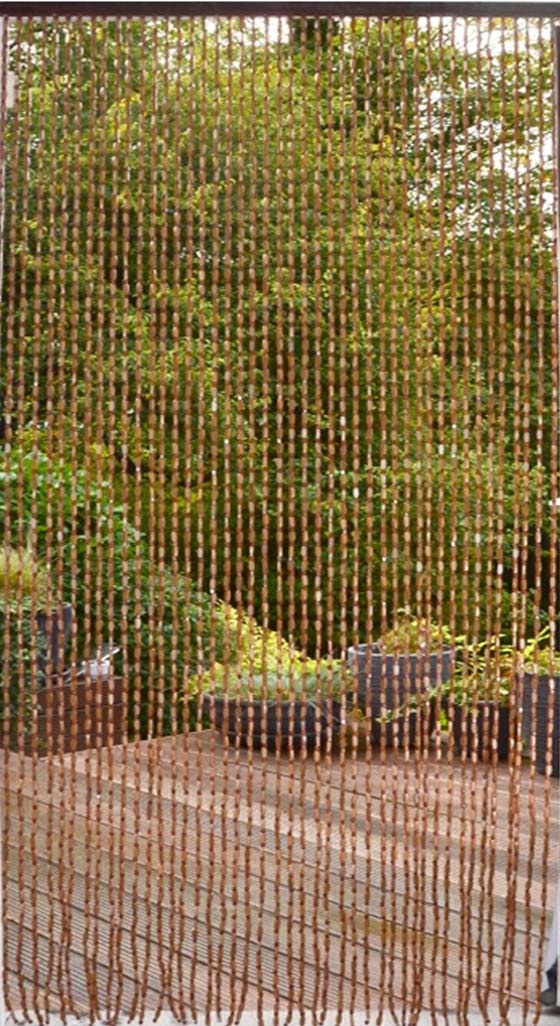 Deurgordijn Houtparels "Wood Brown" 90x200 cm. Deurgordijn Houtparels "Wood Brown" 90x200 cm.