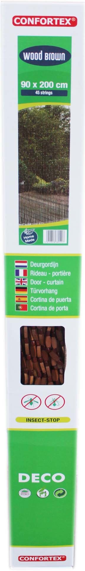 Deurgordijn Houtparels "Wood Brown" 90x200 cm. Deurgordijn Houtparels "Wood Brown" 90x200 cm.