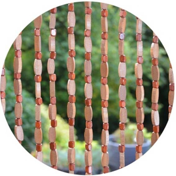 Deurgordijn Houtparels "Wood Brown" 90x200 cm. Deurgordijn Houtparels "Wood Brown" 90x200 cm.