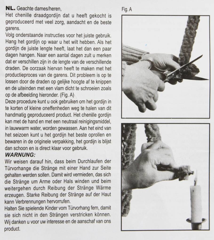 Vliegengordijn kattenstaart 125x230 cm. Azurro Blauw Vliegengordijn kattenstaart 125x230 cm. Azurro Blauw