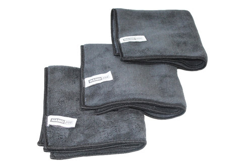 Nano Microvezeldoeken 32 x 36 cm.  Zwart  3 st