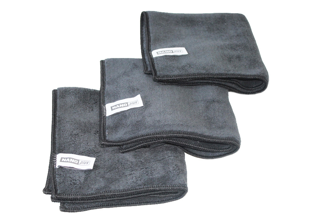 Nano Microvezeldoeken 32 x 36 cm.  Zwart  3 st Nano Microvezeldoeken 32 x 36 cm.  Zwart  3 st