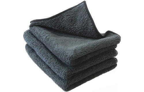 Nano Microvezeldoeken 32 x 36 cm.  Zwart  3 st