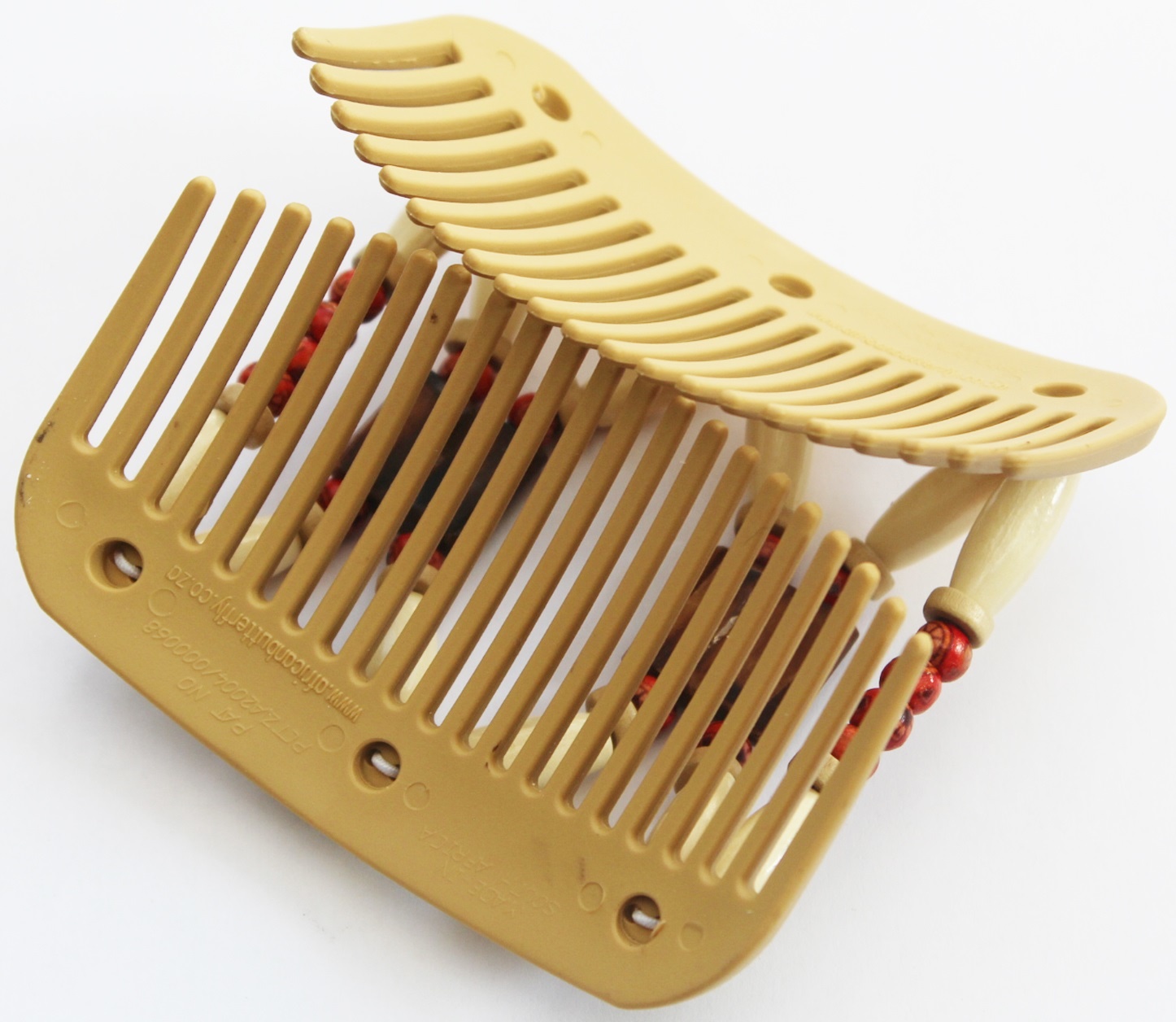 African Butterfly Hair Clips - Beige / brown stone African Butterfly Hair Clips - Beige / brown stone