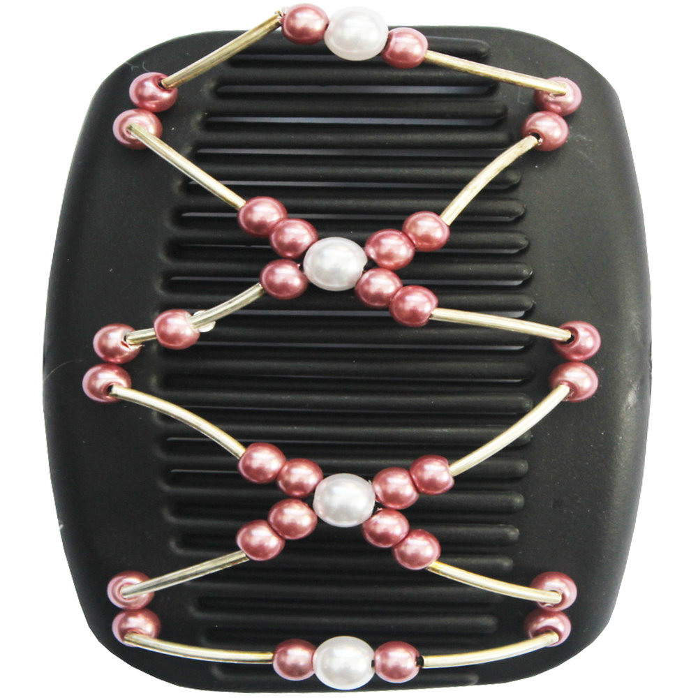 African Butterfly Hair Clips Zwart / parelmoer pearls Megatip.be