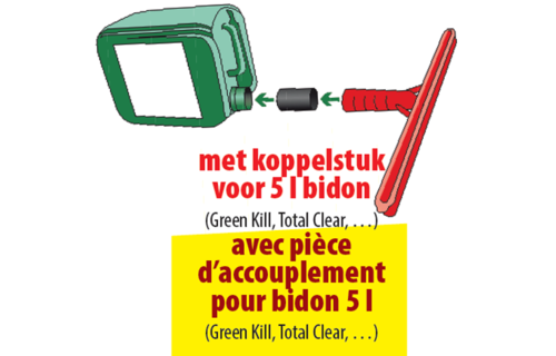 Zuinige sproeiboom met koppelstuk