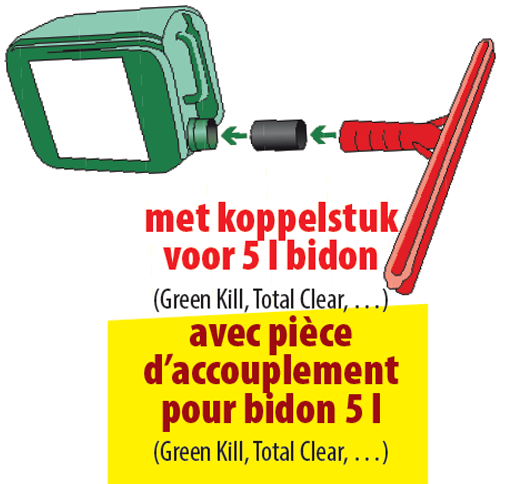 Zuinige sproeiboom met koppelstuk