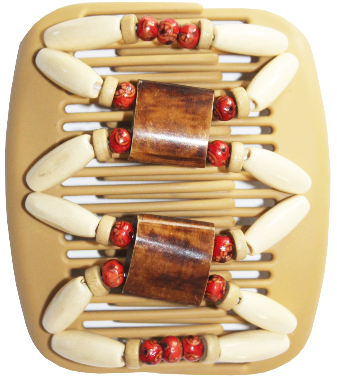 African Butterfly Hair Clips - Beige  / brown-beige African Butterfly Hair Clips - Beige  / brown-beige