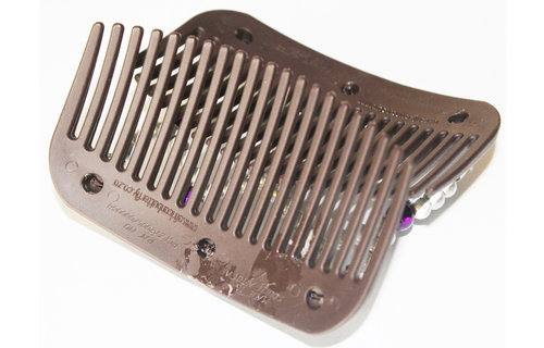 African Butterfly Hair Clips   -  Bruin / silver-purple pearls