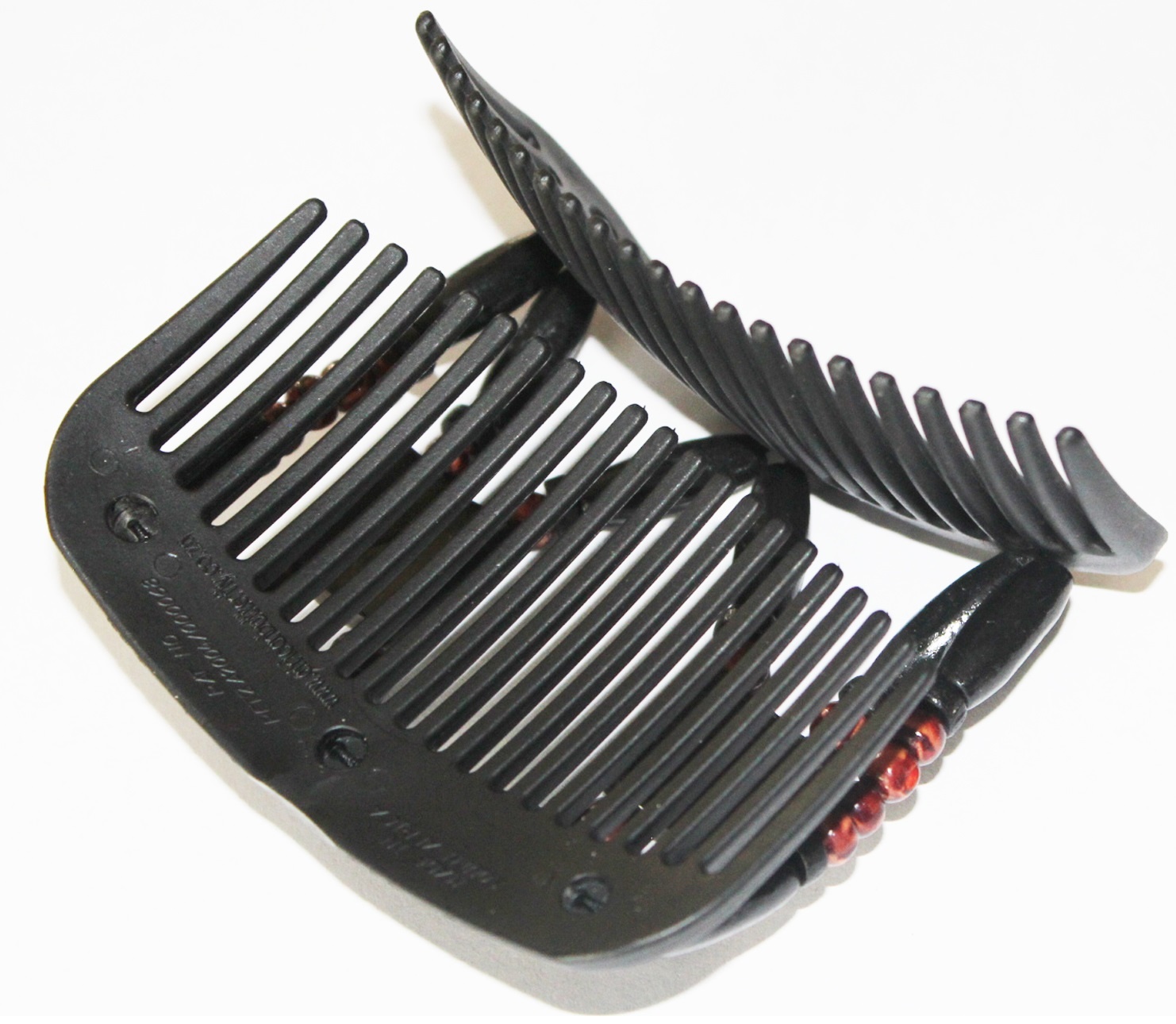 African Butterfly Hair Clips   -  Zwart / Black-brown  pearls African Butterfly Hair Clips   -  Zwart / Black-brown  pearls