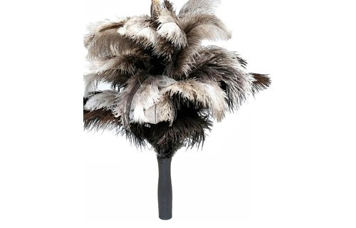 Struisvogel Plumeau 5 kransen - Pvc Handvat