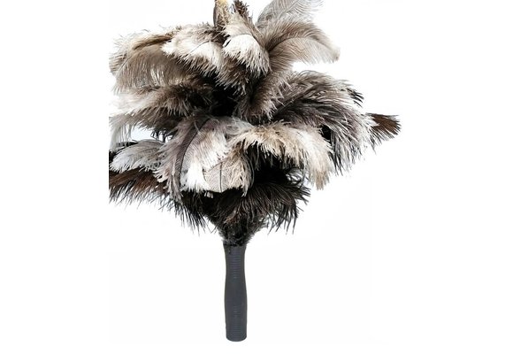 Struisvogel Plumeau 5 kransen - Pvc Handvat