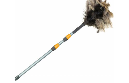 Struisvogel Plumeau 5 kransen - Pvc Handvat