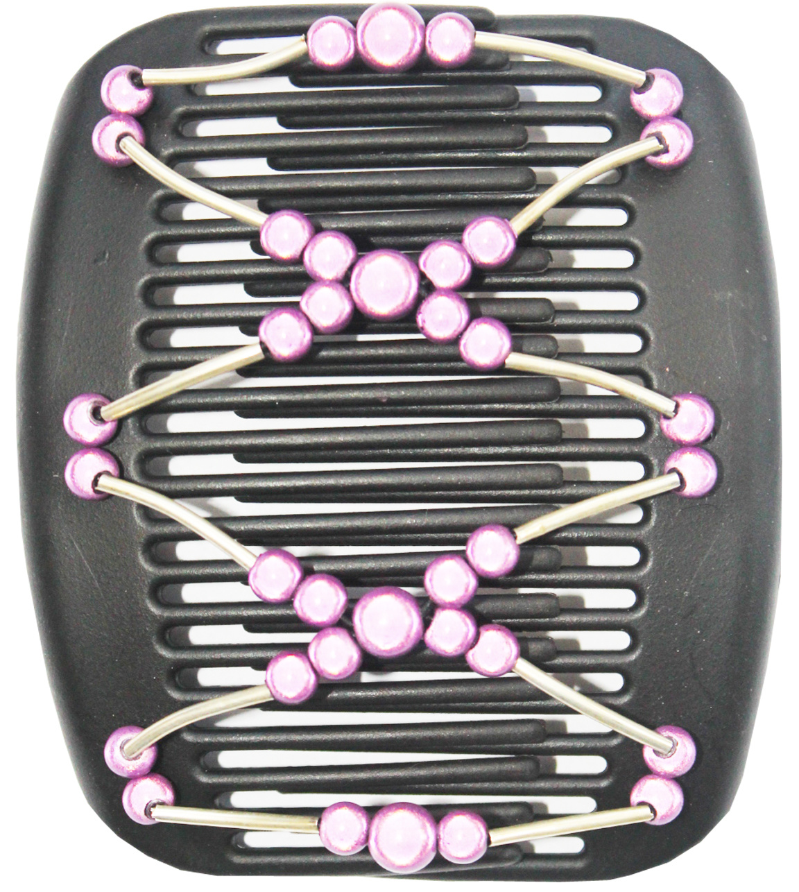 African Butterfly Hair Clips   -  Black /  Pink pearls African Butterfly Hair Clips   -  Black /  Pink pearls