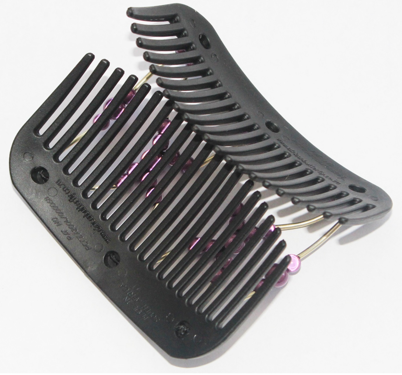 African Butterfly Hair Clips   -  Black /  Pink pearls African Butterfly Hair Clips   -  Black /  Pink pearls