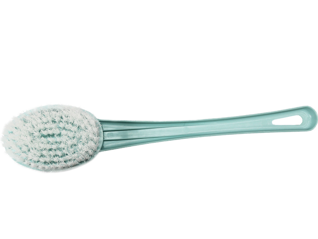 Badborstel  zacht Nylon - pvc steel lichtblauw