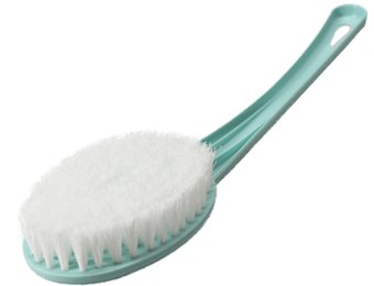 Badborstel  zacht Nylon - pvc steel lichtblauw