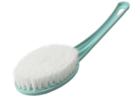 Badborstel  zacht Nylon - pvc steel lichtblauw