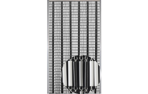 Luxe Vliegengordijn  TUPE - 100x232cm.   Wit/Zwart/Grijs