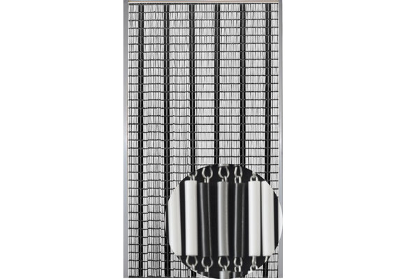 Luxe Vliegengordijn  TUPE - 100x232cm.   Wit/Zwart/Grijs