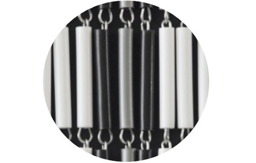Luxe Vliegengordijn  TUPE - 100x232cm.   Wit/Zwart/Grijs
