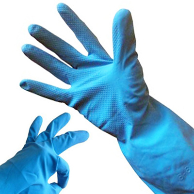 Huishoudhandschoenen natuurrubber latex - Blauw Huishoudhandschoenen natuurrubber latex - Blauw