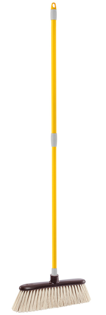 Extra zachte bezem  voor houten vloeren met telescoopsteel