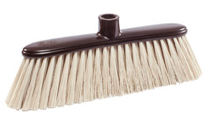Extra zachte bezem  voor houten vloeren met telescoopsteel