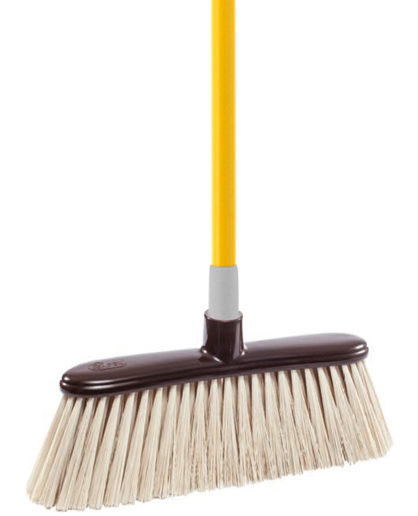 Extra zachte bezem  voor houten vloeren met telescoopsteel