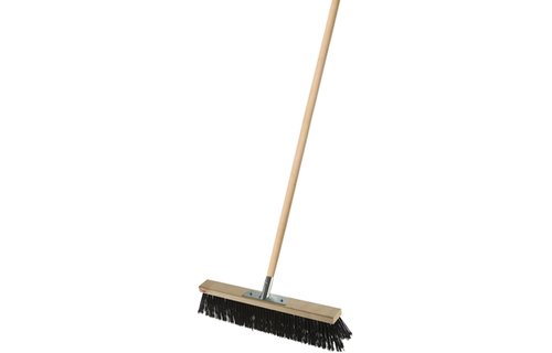 Straatbezem hout 60 cm met steelhouder Straatbezem hout 60 cm met steelhouder