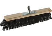 Straatbezem hout 60 cm met steelhouder