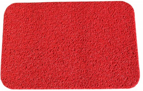 Deurmat Curly Rood " Spaghettimat " 40 x 60 cm.