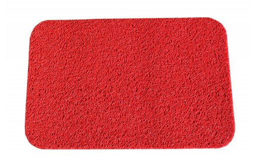 Deurmat Curly Rood " Spaghettimat " 40 x 60 cm.