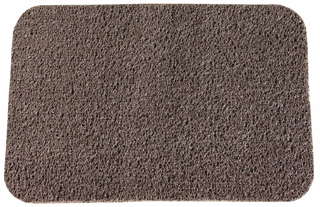 Deurmat Curly Bruin " Spaghettimat " 40 x 60 cm.