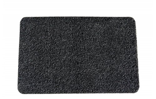 Deurmat Curly Zwart " Spaghettimat " 40 x 60 cm.