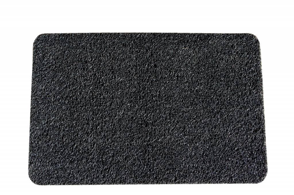 Deurmat Curly Zwart " Spaghettimat " 40 x 60 cm.