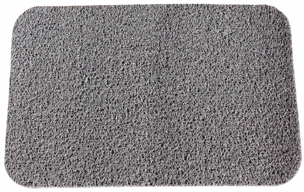 Deurmat Curly Grijs " Spaghettimat " 40 x 60 cm.