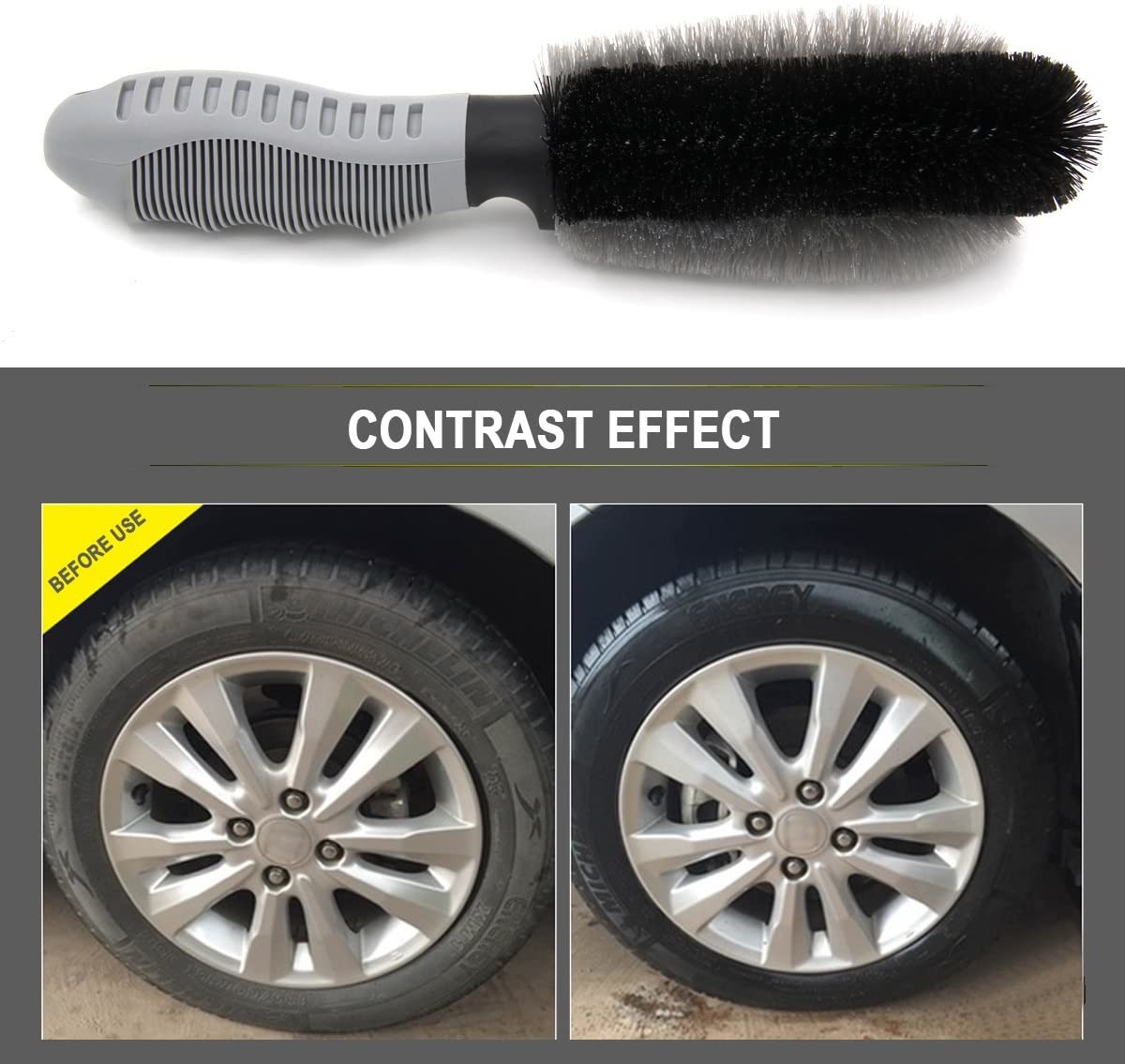 Velgen reinigingsborstel  met ergonomische handgreep