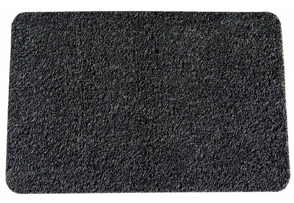 Deurmat Curly Zwart 60 x 80 cm.