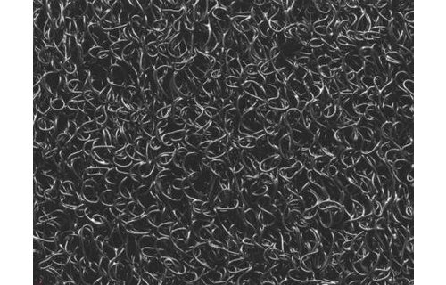 Deurmat Curly Zwart " Spaghettimat " 60 x 80 cm.