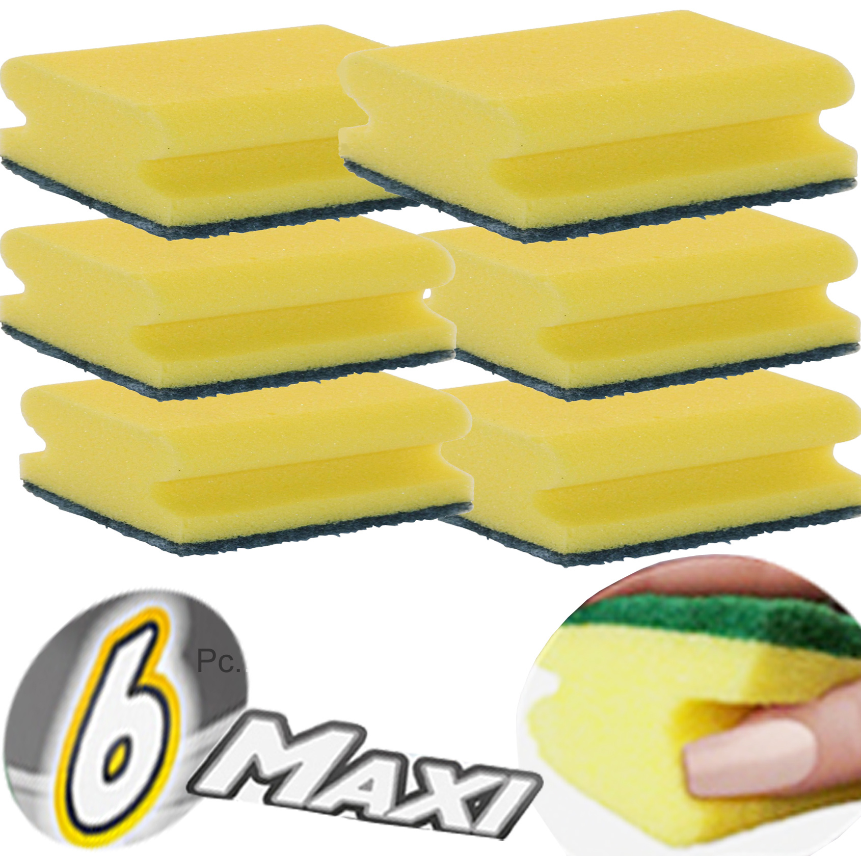 Schuurspons Maxi  met greep - 6 st.