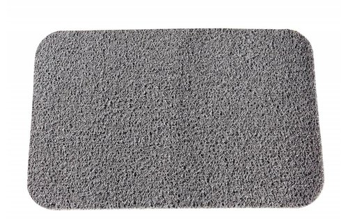 Deurmat Curly Grijs " Spaghettimat " 60 x 80 cm.