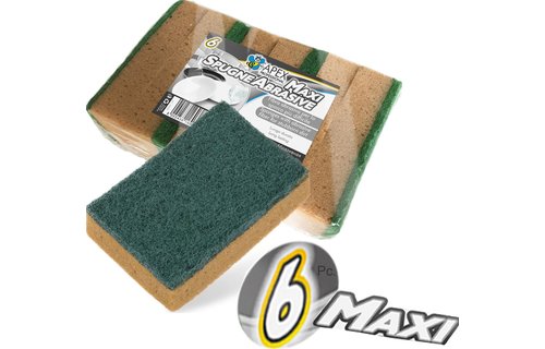 Maxi- Absorberende Schuurspons - 6 st. Maxi- Absorberende Schuurspons - 6 st.